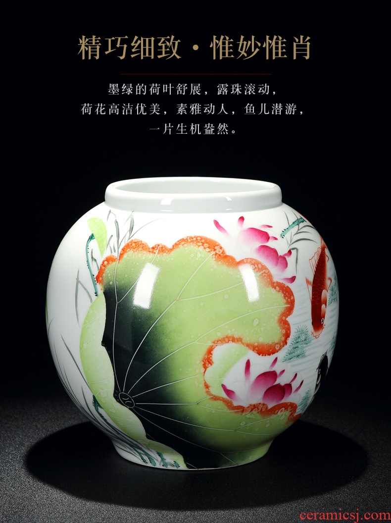 New Chinese style of jingdezhen ceramics powder enamel hand-painted vases, flower arrangement sitting room adornment more crafts are every year