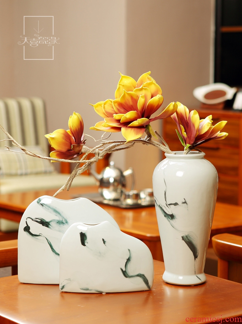 Creative new Chinese style ceramic vase example room TV ark place the sitting room porch table flower arranging, soft adornment