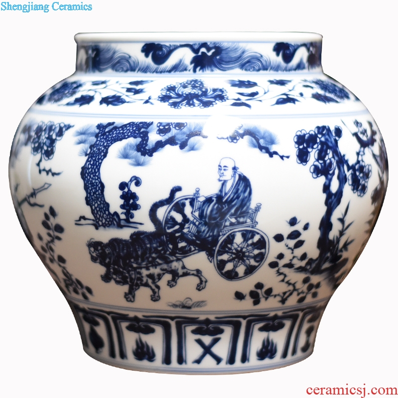 Jingdezhen ceramics archaize rich ancient frame antique Chinese blue and white sitting room adornment handicraft art home furnishing articles