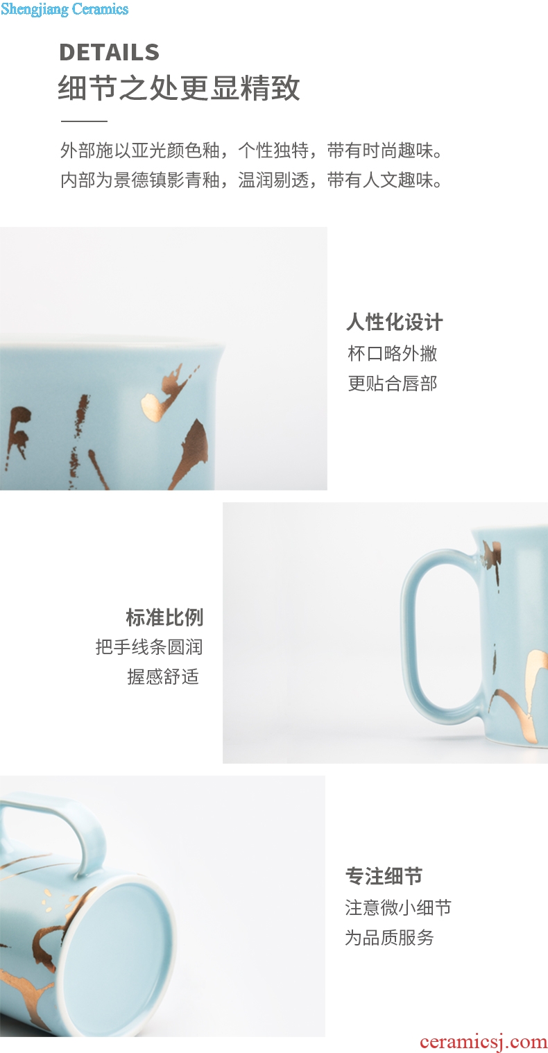 Spilling hot matte color glaze ceramic mug of coffee cup gift support custom tailored
