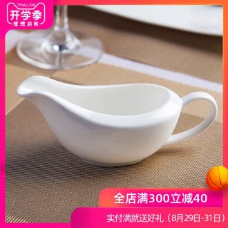 Is rhyme jingdezhen ceramic bone China west tableware juice of form a complete set of bullfighting row containers white sauce pot