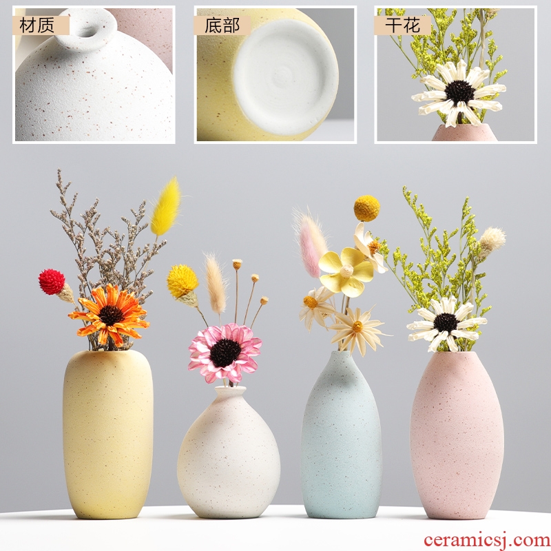 Creative ceramic Nordic floret bottle of dry flower adornment furnishing articles household act the role ofing is tasted ins small pure and fresh and contracted sitting room flower arranging