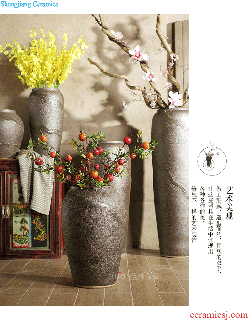 Ceramic vase of large living room TV cabinet decoration to the hotel villa Chinese style restoring ancient ways is dried flower arranging flowers POTS furnishing articles