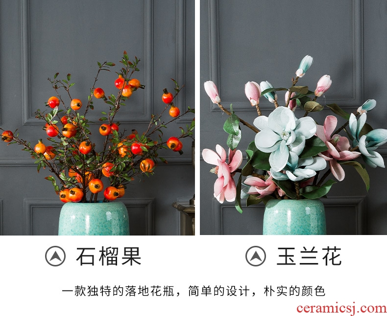 Jingdezhen dried flower vase landing large ceramic sitting room porch European contemporary and contracted style flower arranging furnishing articles