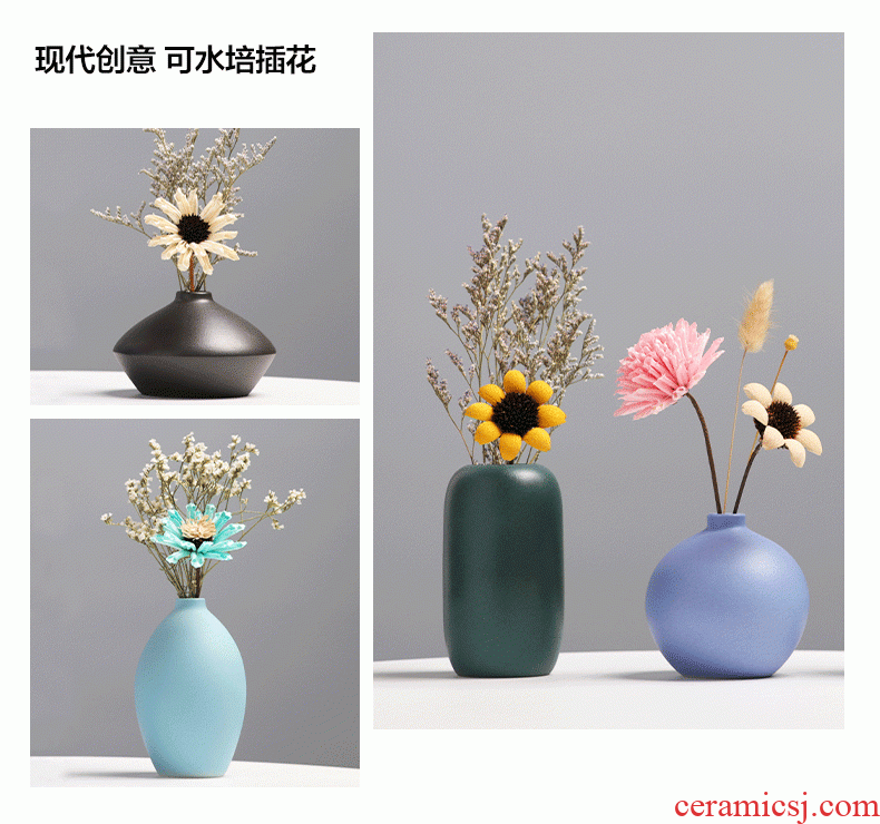 Nordic ceramic vases, dried flower adornment furnishing articles household act the role ofing is tasted creative flower arranging contemporary and contracted sitting room small and pure and fresh