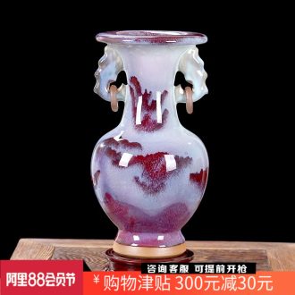 Archaize of jun porcelain of jingdezhen ceramics slicing vase modern classical home sitting room adornment handicraft furnishing articles