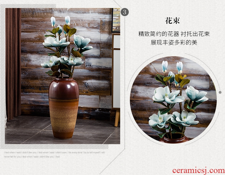 Gagarin retro ceramic floor large vases, sitting room of Chinese style household decorative flower arranging furnishing articles contracted sitting room