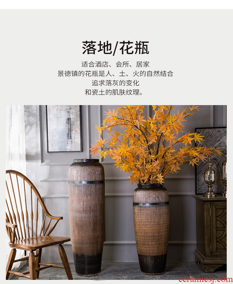 Jingdezhen ceramic hotel villa large vases, flower arrangement sitting room adornment window big POTS furnishing articles flowers