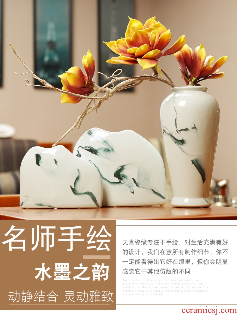 Creative new Chinese style ceramic vase example room TV ark place the sitting room porch table flower arranging, soft adornment