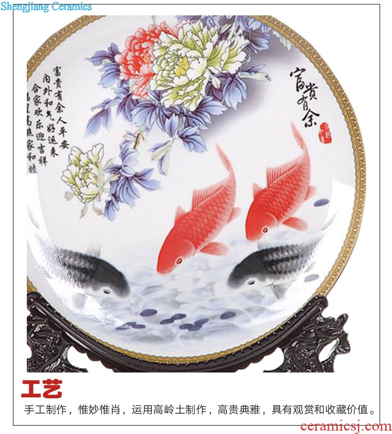 Scene, jingdezhen ceramic decoration plate sit plates new well-off Chinese domestic act the role ofing handicraft furnishing articles