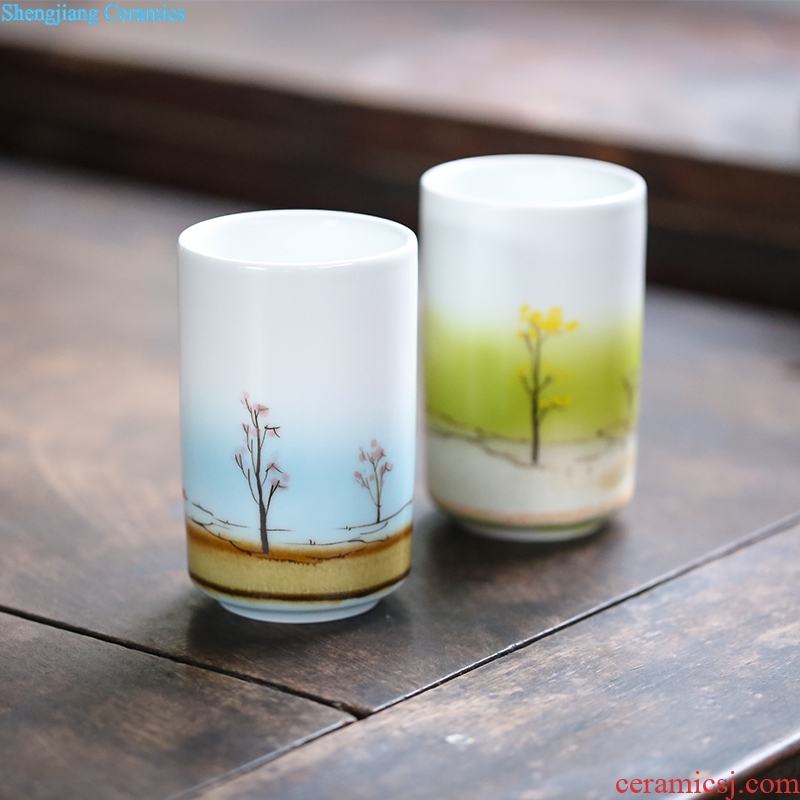 TaoXiChuan jingdezhen mug color glaze contracted creative ceramic cups of coffee cup straight office cup