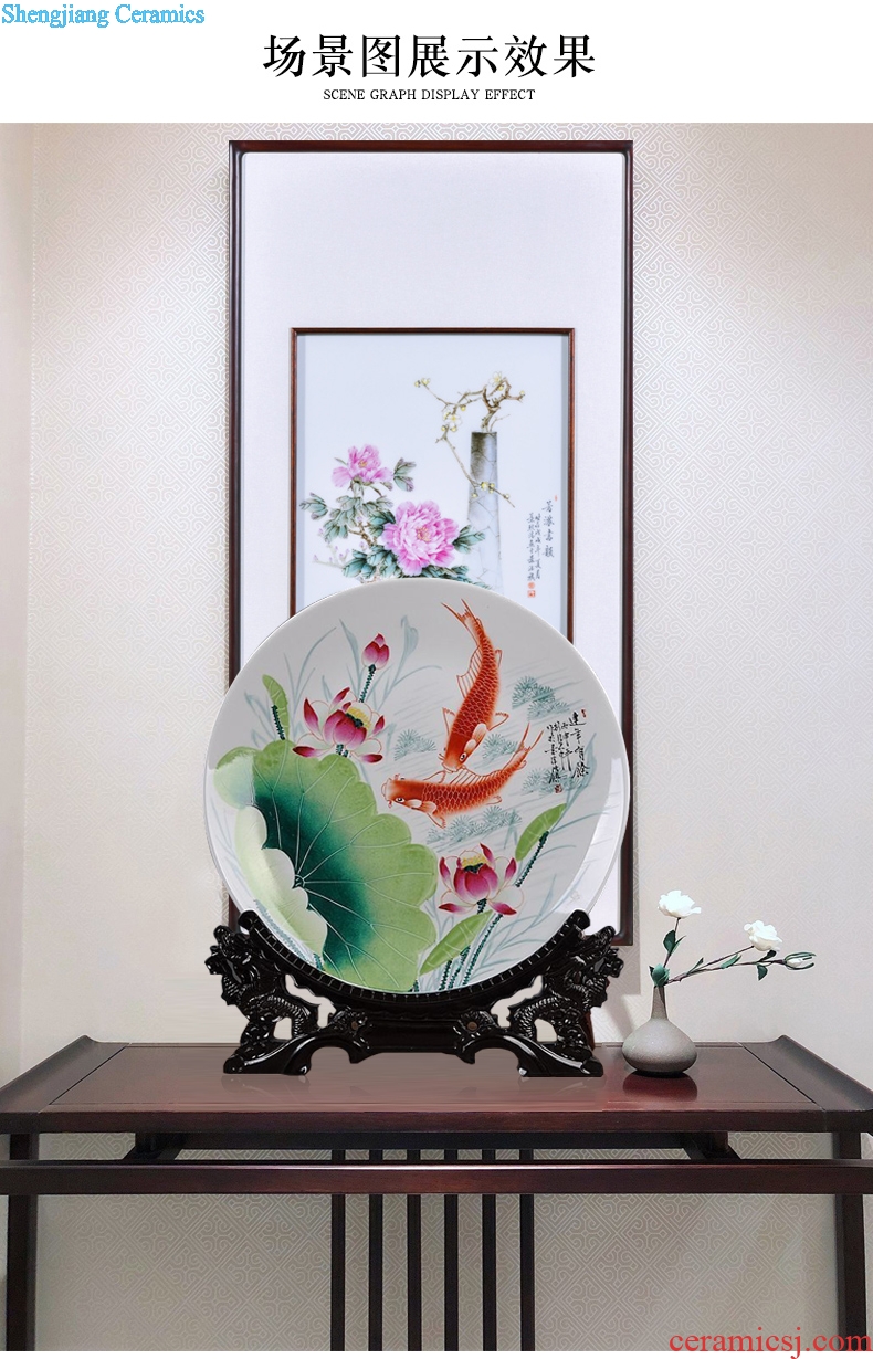 Scene, hang dish jingdezhen ceramics decoration plate of hand-painted has successively more than sit plate handicraft furnishing articles