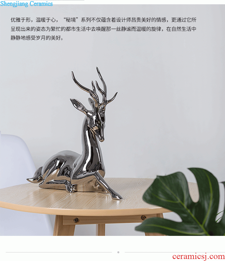 Big deer creative tea pet home decoration ceramic tea set tea ceremony decorative furnishing articles