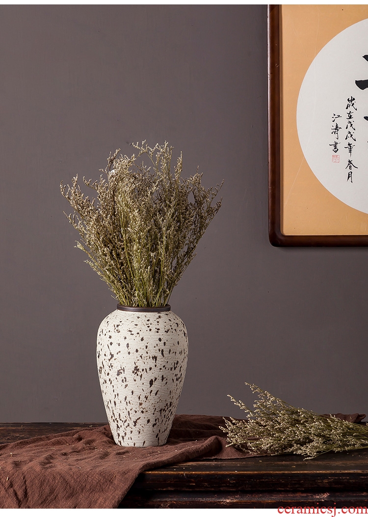 Jingdezhen ceramic vase furnishing articles of contemporary and contracted sitting room porch mesa Chinese style restoring ancient ways zen dried flowers flower arrangement
