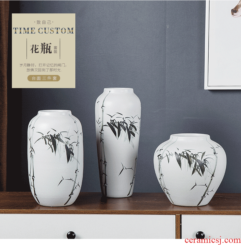 Contemporary and contracted household act the role ofing is tasted flower arranging ceramic vase decoration decoration of Chinese style living room TV cabinet table furnishing articles