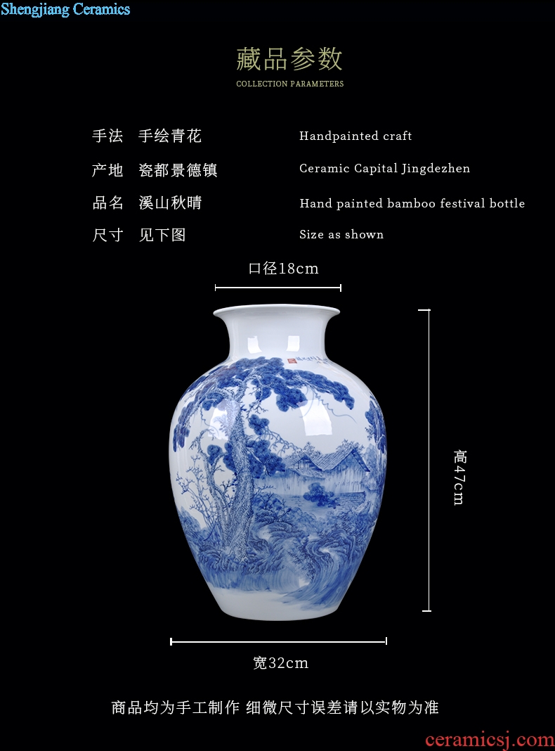 Jingdezhen ceramics famous masterpieces hand-painted porcelain bottles of household adornment handicraft furnishing articles sitting room decoration