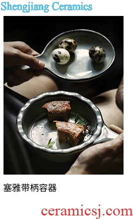 Ijarl million jia Nordic ceramic creative household restoring ancient ways smooth dish plate steak plate round plate dinner plate plug