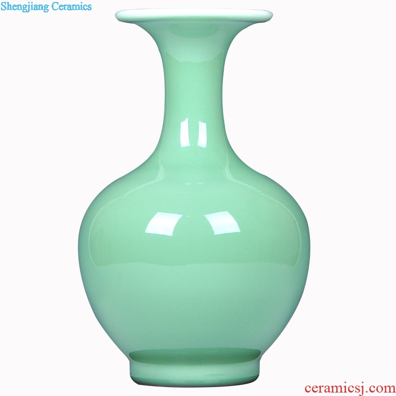 Jingdezhen ceramics shadow blue color glaze design ceramic vases, contemporary and fashionable adornment handicraft furnishing articles in the living room