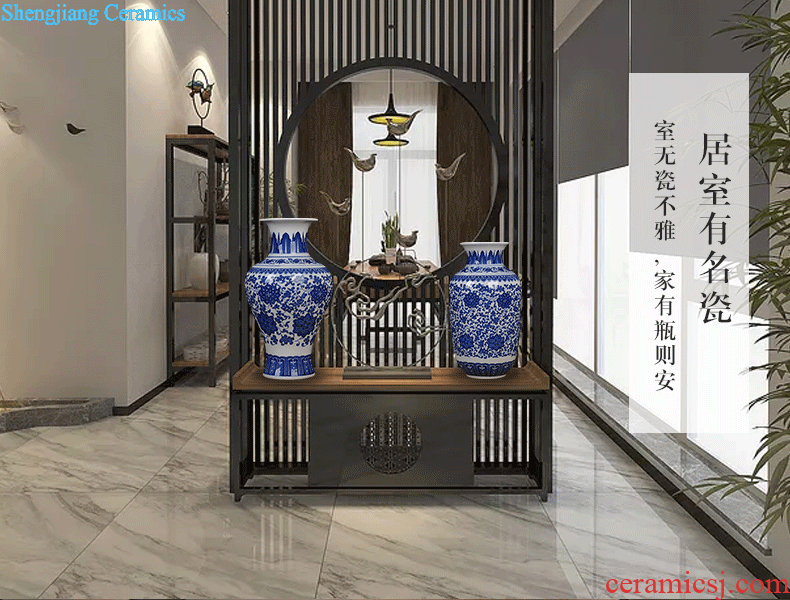 Jingdezhen ceramics imitation of classic blue and white porcelain vase new Chinese style home furnishing articles sitting room home decoration arts and crafts