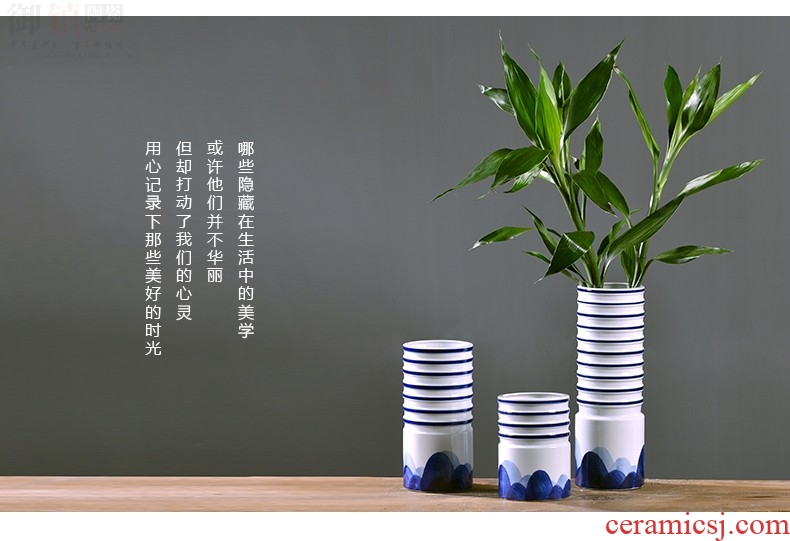 Chinese vase door of the sitting room porch ark ceramic modern home furnishing articles simulation dry flower pot home soft decoration