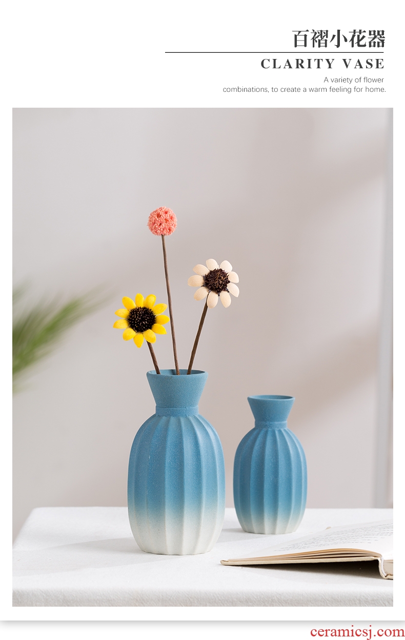 Contracted the Nordic geometric ceramic floret bottle ins dried flowers flower arrangement home decoration day pattern sitting room China