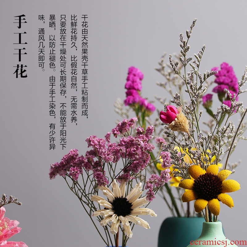 Small hollow ceramic vase furnishing articles sitting room of contemporary and contracted dried flower arranging flowers wine TV ark adornment ins of the wind