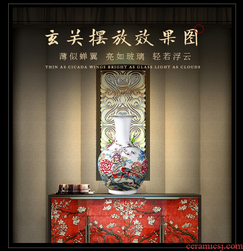 Jingdezhen ceramics vase furnishing articles modern decoration craft flower arranging new Chinese style household the sitting room porch