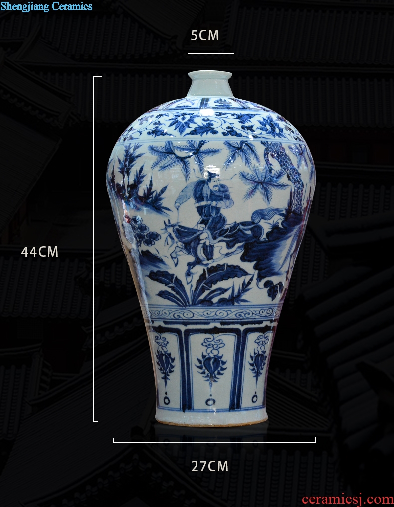 Archaize qing qianlong enamel colour character vase Chinese jingdezhen ceramics crafts are sitting room