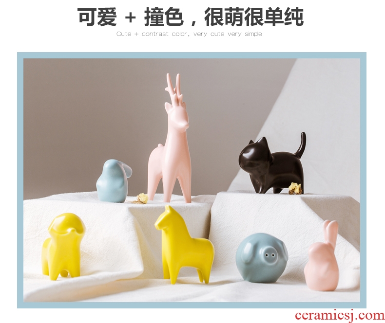 Creative ceramic furnishing articles marca dragon Nordic cute cat animal gifts auto supplies home decoration decoration