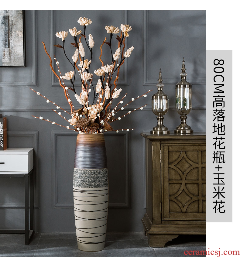 Ceramic vase of large new Chinese style living room porch simulation flower flower arranging contracted home furnishing articles European adornment