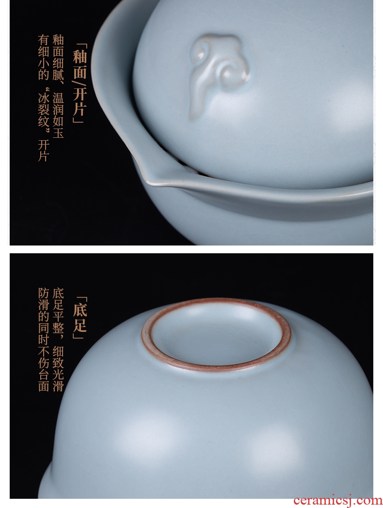 Blower, jingdezhen your kiln to crack a cup of tea cup a pot of 2 cup kung fu suit home office ceramic hand grasp pot