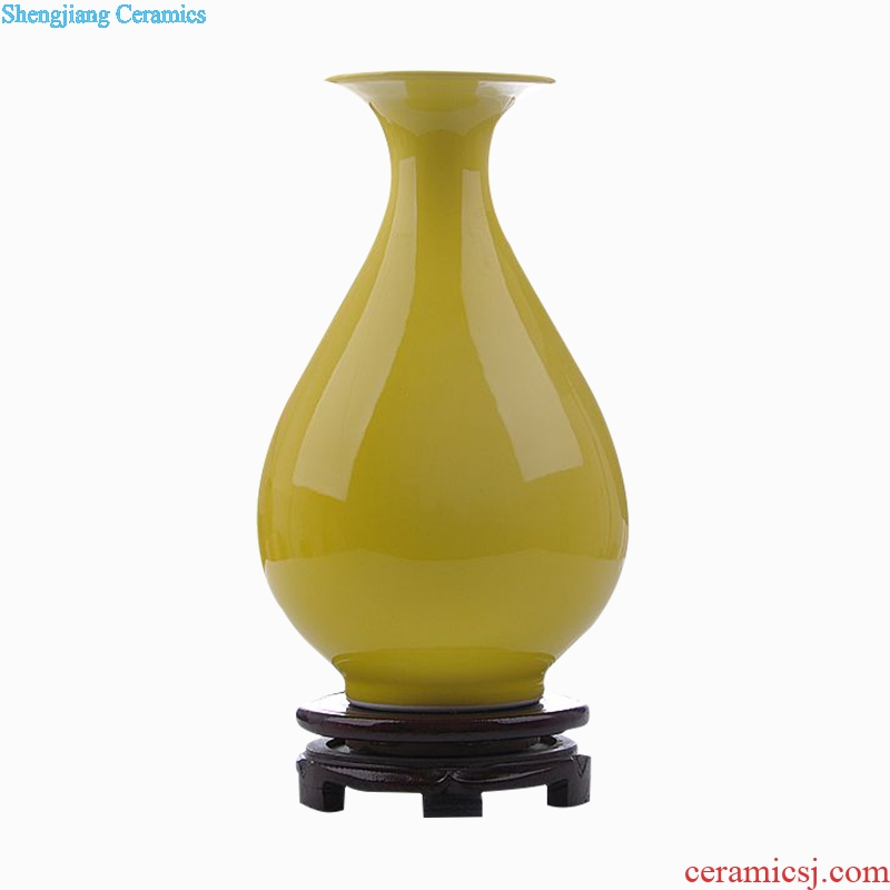 Jingdezhen ceramics archaize color glaze dry vase sitting room porch of new Chinese style household adornment handicraft furnishing articles