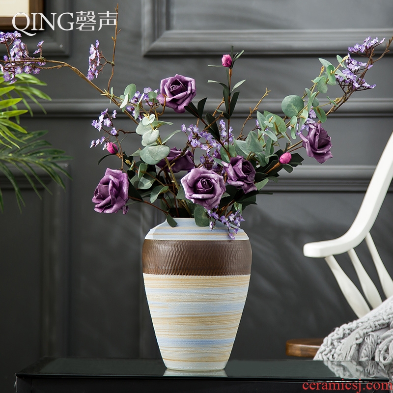 Modern home decoration ceramic vase furnishing articles contracted dried flowers floral arrangements sitting room creative flower arranging ceramic POTS