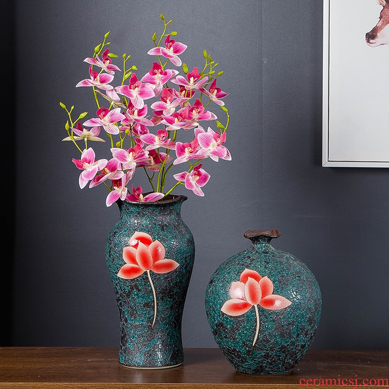Gagarin jingdezhen ceramic vase flower adornment contracted American household wine cabinet mesa furnishing articles creative living room