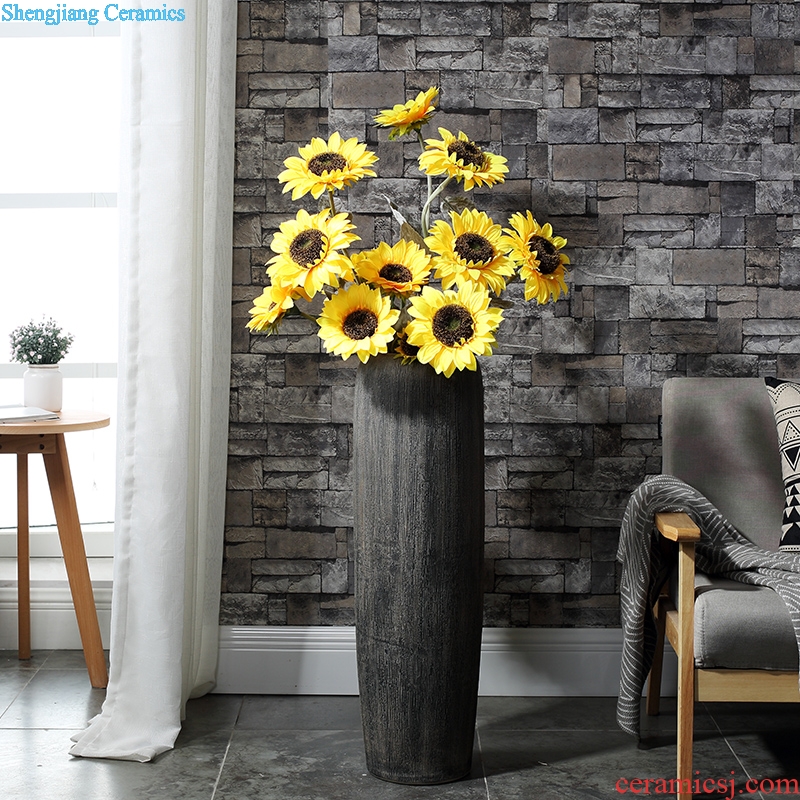 Contemporary and contracted American ceramic vase light and decoration of large sitting room porch dry flower arrangement home furnishing articles adornment is high