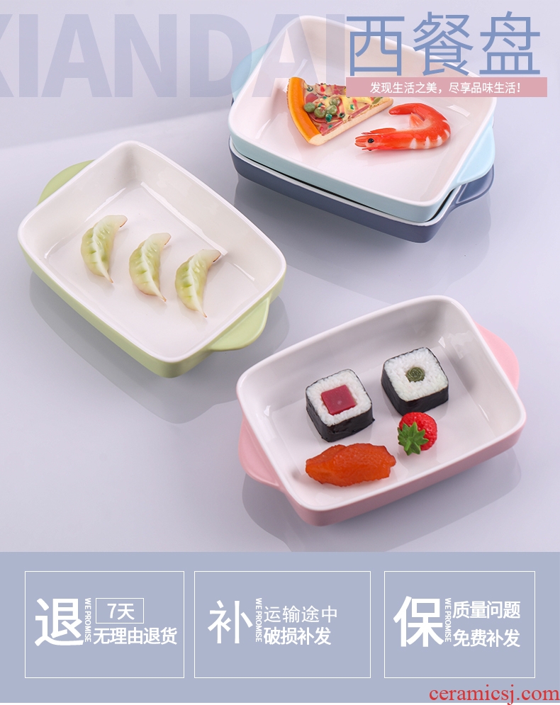 Jingdezhen ceramic cheese baked FanPan 0 dishes suit the creative personality of household west tableware for their jobs