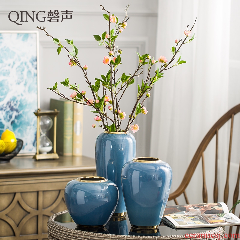 European vase modern simulation flower arranging furnishing articles contracted sitting room porch TV ark household ceramic jewelry dried flowers