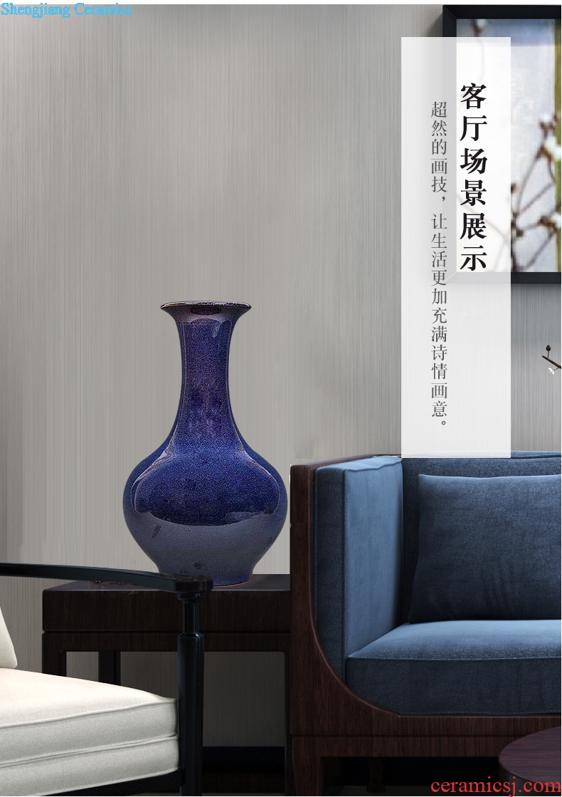 Jingdezhen ceramics archaize variable glaze vase new Chinese style household adornment sitting room porch rich ancient frame furnishing articles