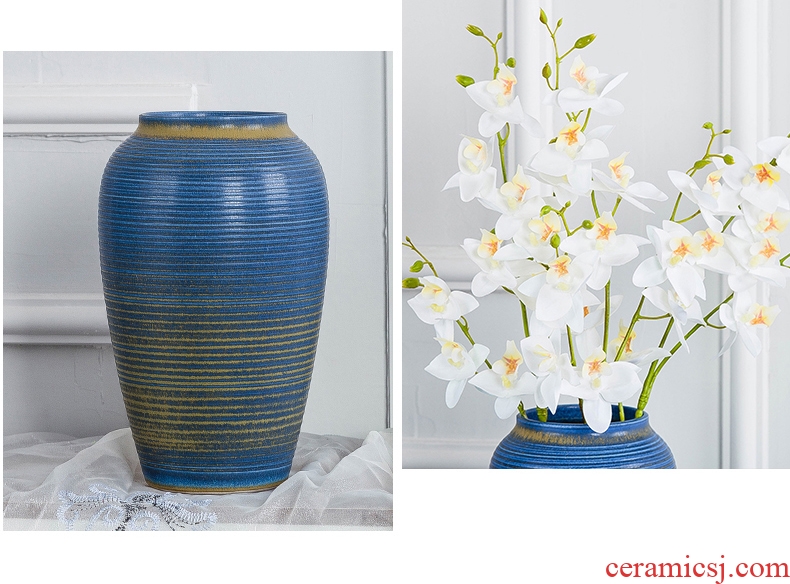 Gagarin handmade ceramic vase Mediterranean contemporary and contracted household TV ark adornment furnishing articles dried flowers flower arrangement