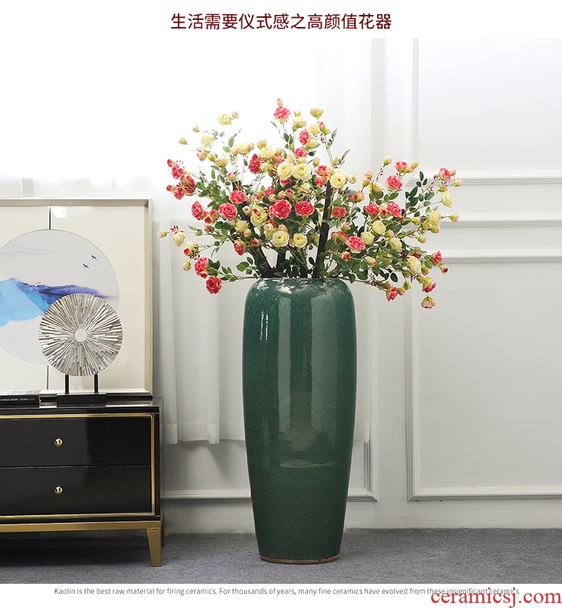 European-style villa hotel flower arranging wine example room sitting room of large vase simulation flower decoration ceramics furnishing articles