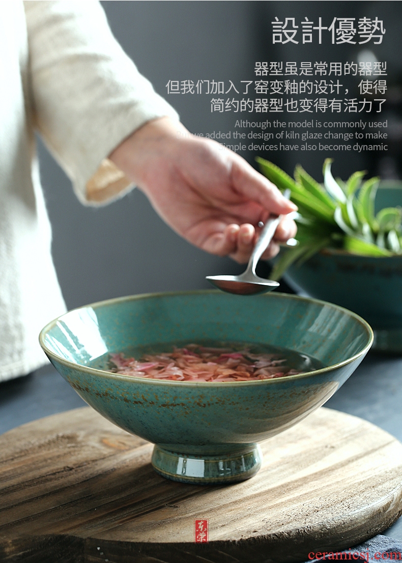 Japanese rainbow noodle bowl taste thousand la rainbow noodle bowl commercial large household ceramics creative hat to bowl a bowl of soup bowl noodles
