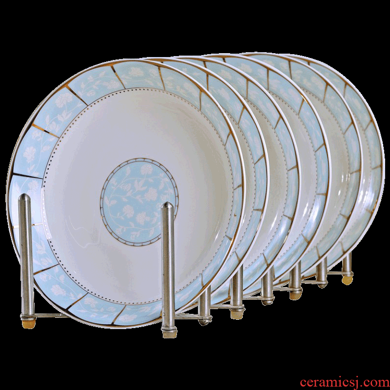 Jingdezhen round dish dish eight creative contracted household ceramics steak plate plate FanPan dishes suit