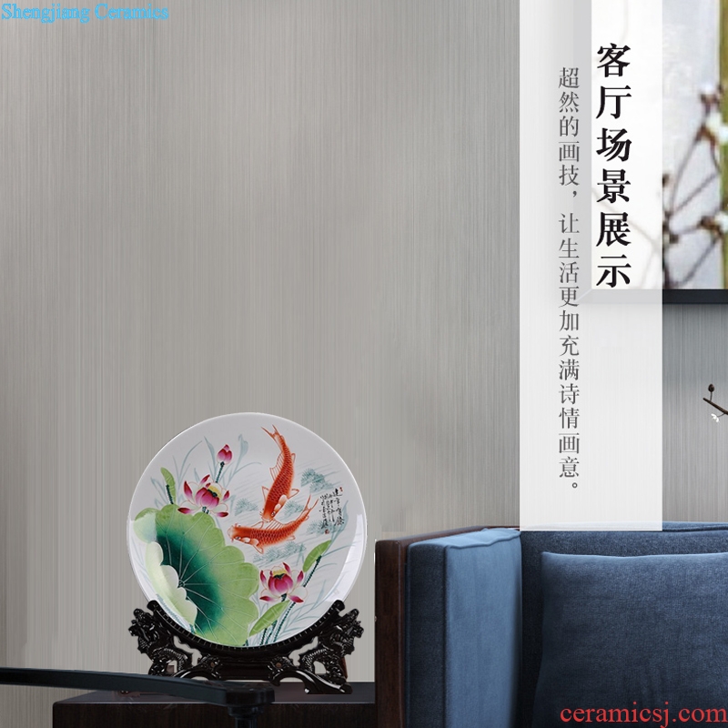 Scene, hang dish jingdezhen ceramics decoration plate of hand-painted has successively more than sit plate handicraft furnishing articles