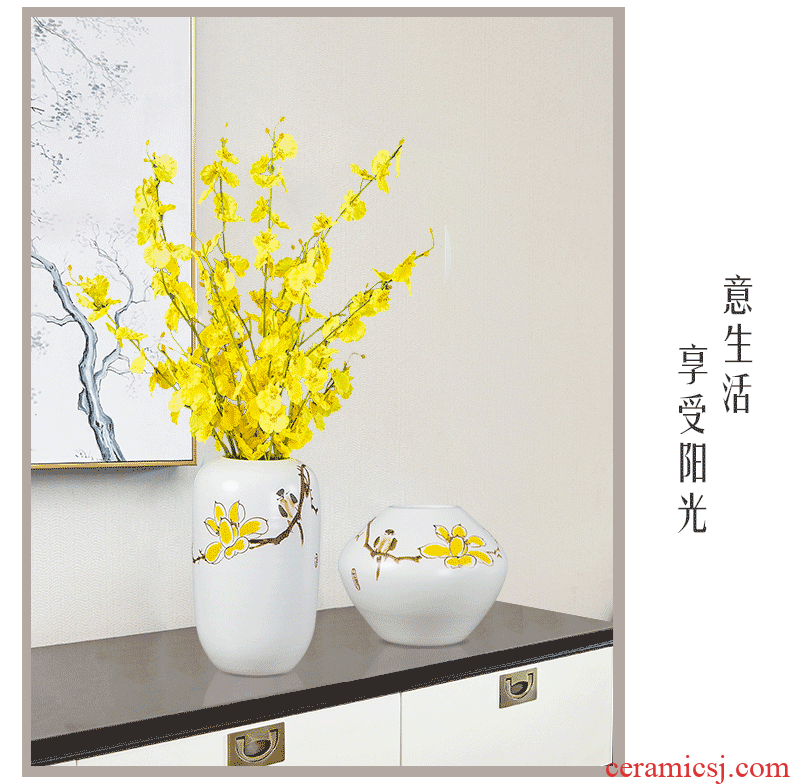 European ceramic vase simulation flower arranging place new Chinese style household soft adornment porch decoration living room TV cabinet