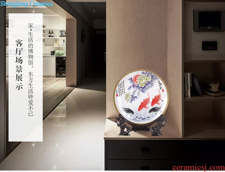 Scene, jingdezhen ceramic decoration plate sit plates new well-off Chinese domestic act the role ofing handicraft furnishing articles