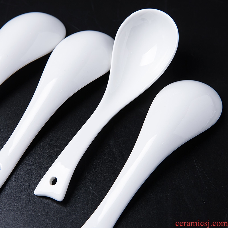 Spoon ceramic household big spoon ladle dipper large bone China porridge spoon porridge pot small spoon scoop of a spoon