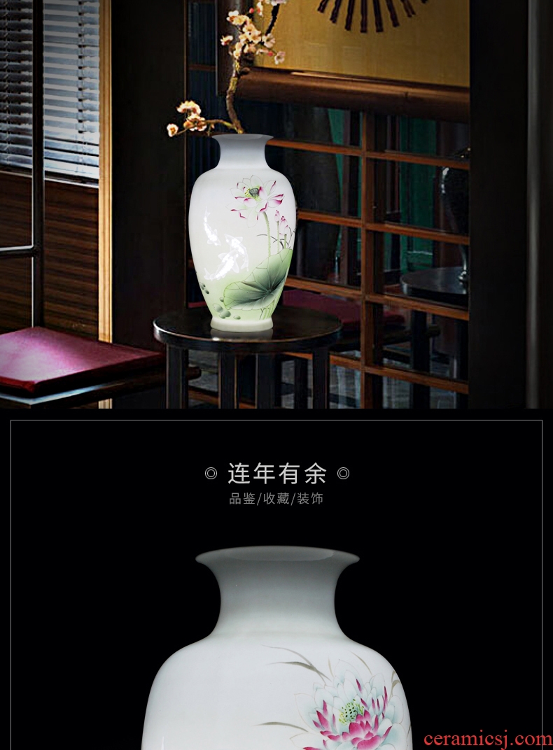 Exquisite vase furnishing articles of jingdezhen porcelain hand-painted ceramics sitting room knife clay flower arrangement home decorative arts and crafts