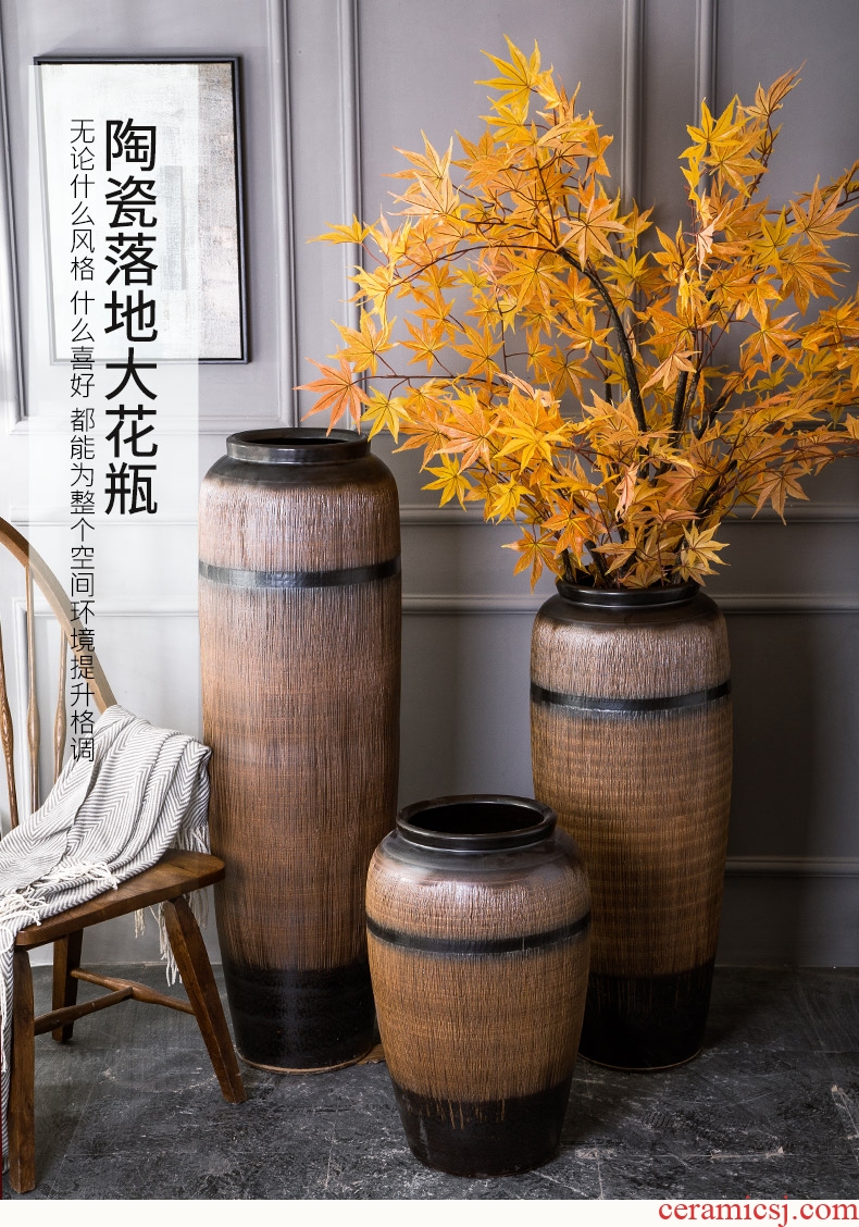 Jingdezhen ceramic hotel villa large vases, flower arrangement sitting room adornment window big POTS furnishing articles flowers