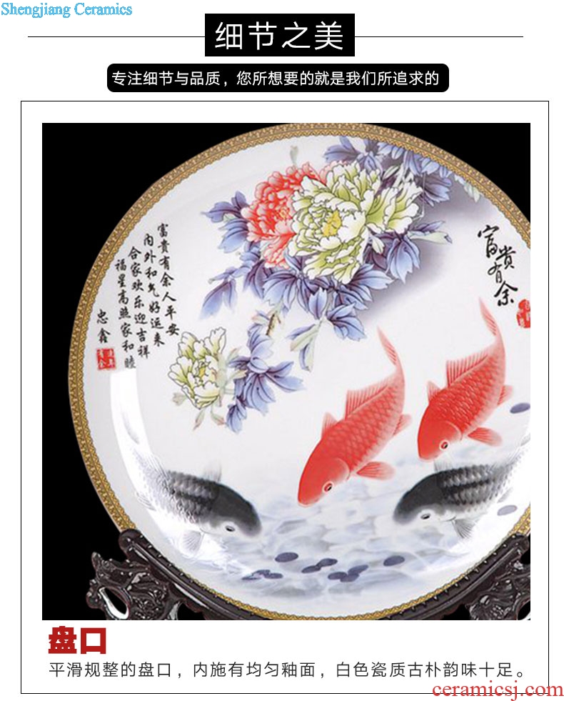 Scene, jingdezhen ceramic decoration plate sit plates new well-off Chinese domestic act the role ofing handicraft furnishing articles