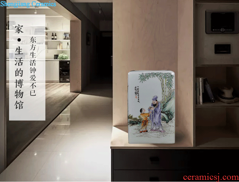 Jingdezhen ceramic furnishing articles hand-painted archaize character set, home act the role ofing study living room office decoration arts and crafts